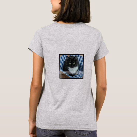 Beste kat mam ooit aangepaste foto en tekst t-shirt (Achterkant)