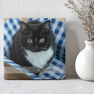 Beste kat mam ooit aangepaste foto en tekst tegeltje