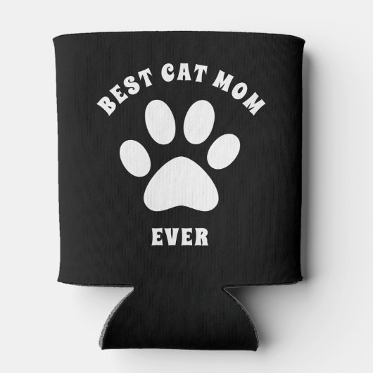 Beste kat mam ooit aangepaste tekst aangepast blikjeskoeler (Achterkant)