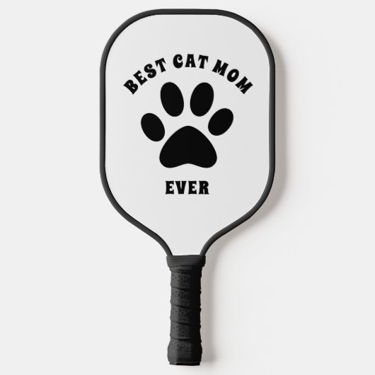 Beste kat mam ooit aangepaste tekst aangepast pickleball paddle (Achterkant)