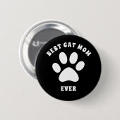 Beste kat mam ooit aangepaste tekst aangepast ronde button 5,7 cm (Voorkant /achterkant)