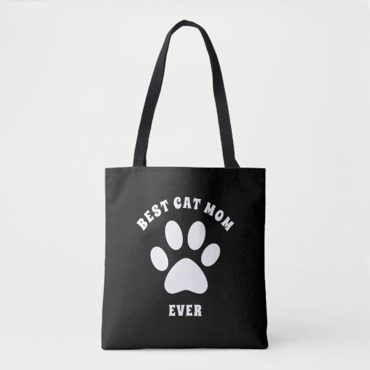 Beste kat mam ooit aangepaste tekst aangepast tote bag (Voorkant)