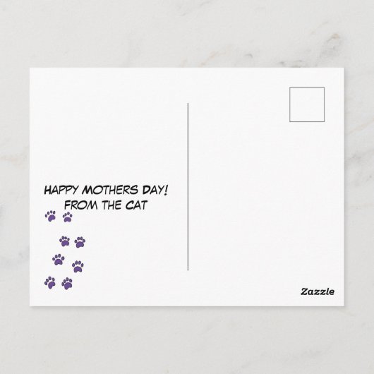 Beste kat-mam ooit! briefkaart (Achterkant)