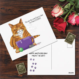 Beste kat-mam ooit! briefkaart