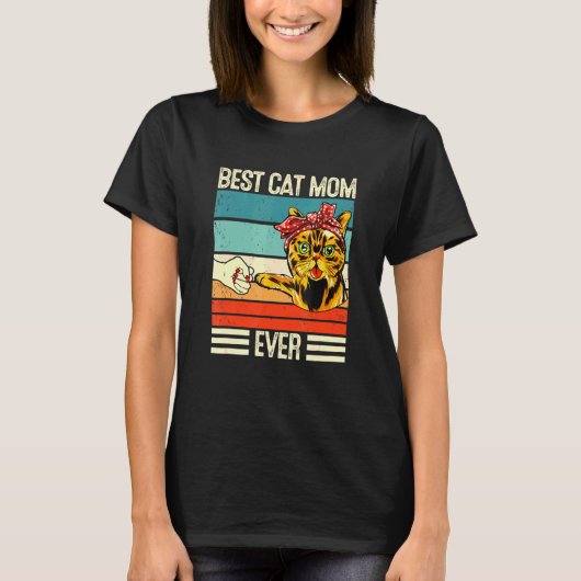 Beste kat-mam ooit het beste voor kat-mam met kutk t-shirt (Voorkant)