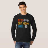Beste kat-mam ooit  kat-kool zonnebril t-shirt (Voorkant volledig)