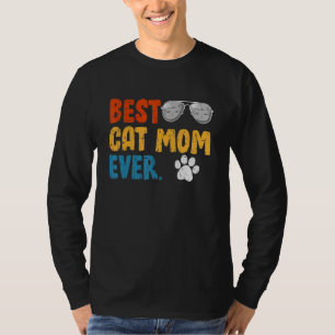 Beste kat-mam ooit kat-kool zonnebril t-shirt