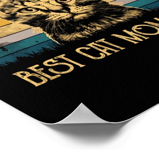  beste kat mam ooit leuk Moederdag kat mam Poster (Hoek)