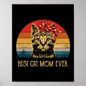  beste kat mam ooit leuk Moederdag kat mam Poster (Voorkant)