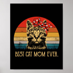 beste kat mam ooit leuk Moederdag kat mam Poster