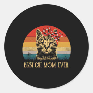 beste kat mam ooit leuk Moederdag kat mam Ronde Sticker