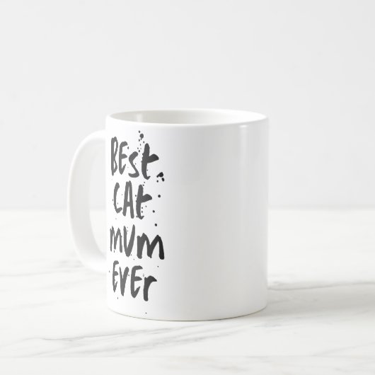 Beste kat mam ooit modern eenvoudige trendy Mok (Voorkant links)