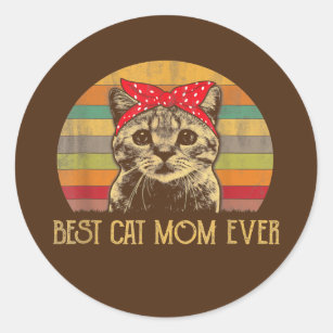  beste kat mam ooit Moederdag cadeau Ronde Sticker