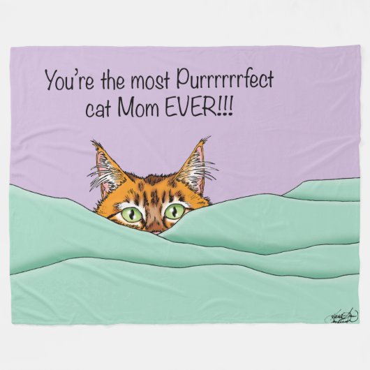 Beste kat mam ooit! Moederdag Fleece Deken (Voorkant (Horizontaal))