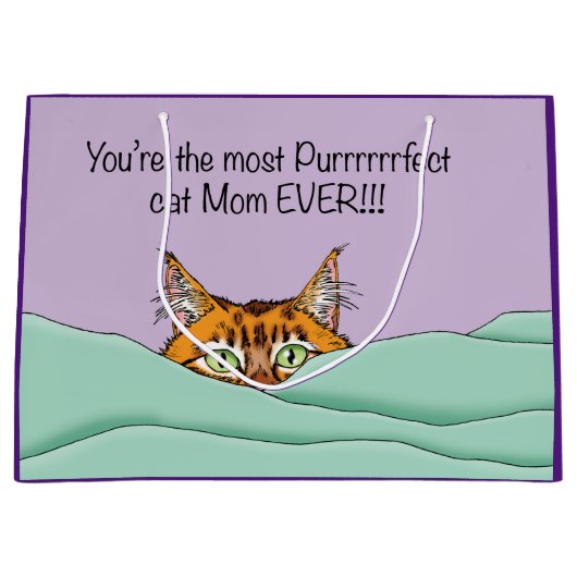 Beste kat mam ooit! Moederdag Groot Cadeauzakje (Voorkant)