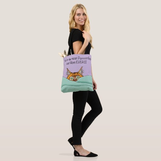 Beste kat mam ooit! Moederdag Tote Bag (Op model)
