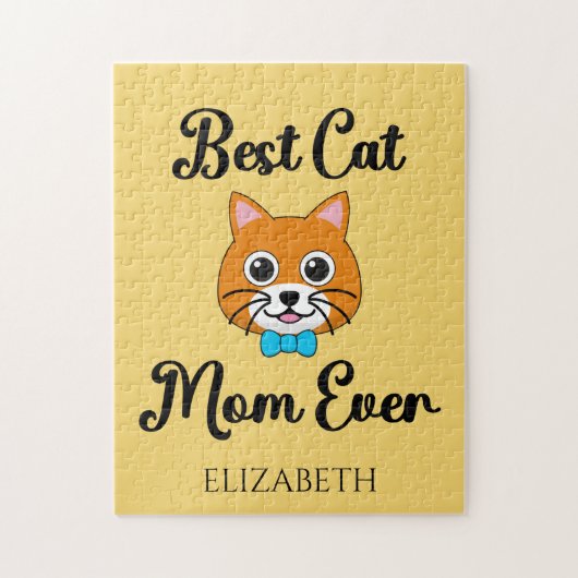 Beste kat mam ooit personaliseren legpuzzel (Verticaal)