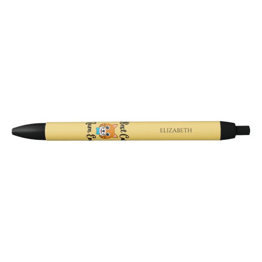 Beste kat mam ooit personaliseren zwarte inkt pen (Voorkant)