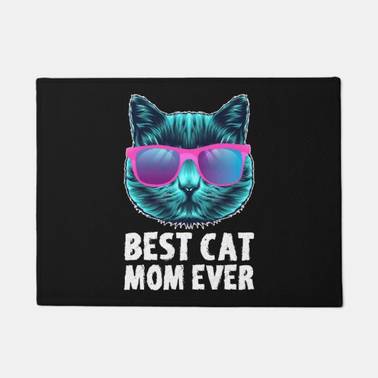 Beste kat mam ooit schattig grappige bril deurmat (Voorkant)