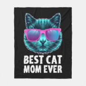 Beste kat mam ooit schattig grappige bril fleece deken (Voorkant)