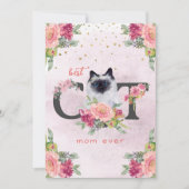 Beste kat mam ooit Siamese Kitten Moederdag Feestdagenkaart (Voorkant)