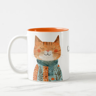 Beste Kat Mam Schattigee Moederdag Naam Tweekleurige Koffiemok