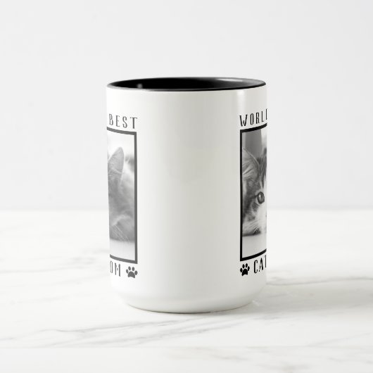 Beste kat mam ter wereld schildert zwarte witte fo mok (Midden)