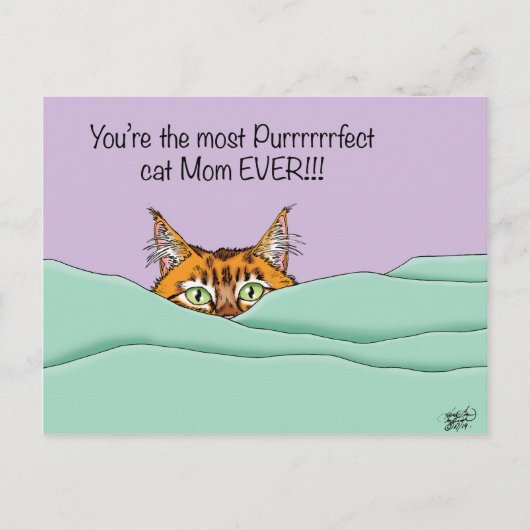 Beste kat mama ooit! briefkaart (Voorkant)