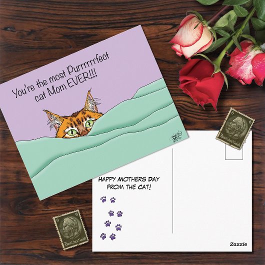 Beste kat mama ooit! briefkaart