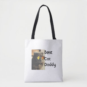 Beste kat mama papa voeg kat foto naam cadeau sjab tote bag