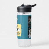 Beste kat moeder 4 foto naam blauw geel waterfles (Links)