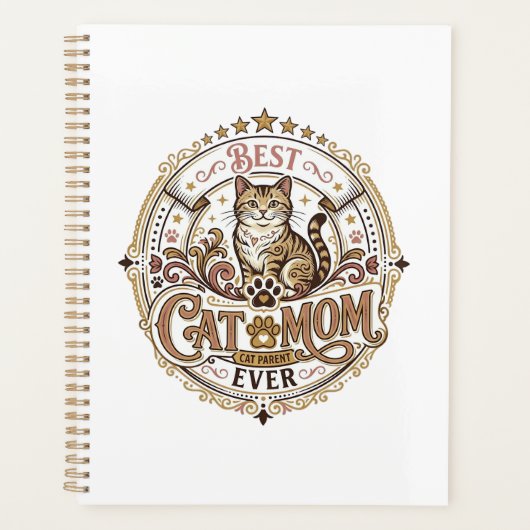 Beste Kat Moeder Ooit Kat Moeder Vader Ouder Vinta Planner (Voorkant)