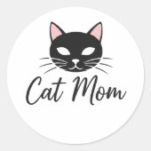 Beste Kat Moeder Ooit Mooie Grappige Kat Liefhebbe Ronde Sticker (Voorkant)