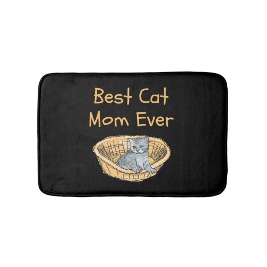 Beste Kat Moeder Ooit Vrouwen Kat Liefhebbers Moed Badmat (Voorkant)