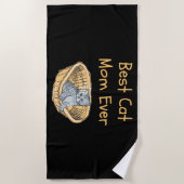 Beste Kat Moeder Ooit Vrouwen Kat Liefhebbers Moed Strandlaken (Voorkant)