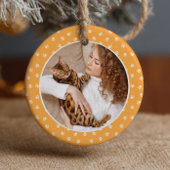 Beste Kat Moeder Patten op Gele Huisdier Naam & Fo Keramisch Ornament