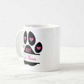 Beste Kat Moeder Pootafdruk Koffiemok (Voorkant links)