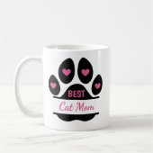Beste Kat Moeder Pootafdruk Koffiemok (Links)