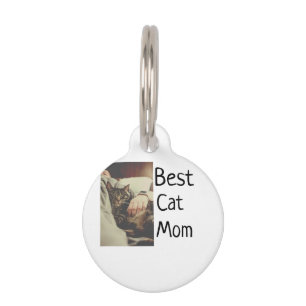 Beste kat moeder vader voeg kat foto naam cadeau s huisdierpenning