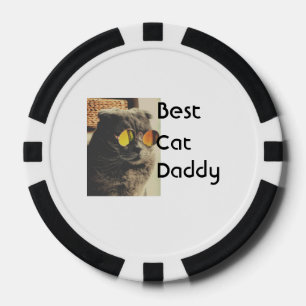 Beste kat moeder vader voeg kat foto naam cadeau s poker chips