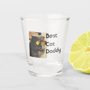 Beste kat moeder vader voeg kat foto naam cadeau s shot glas