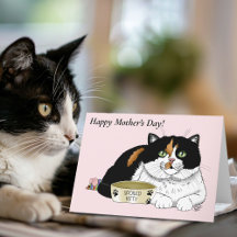 Beste Kat Moeder Verwende Calico Moederdag Roze