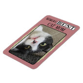 Beste kat moeder voeg foto roze groen toe magneet (Linkerzijde)