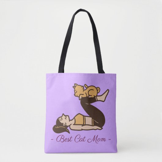 BESTE KAT MOEDER YOGA TOTE BAG (Voorkant)