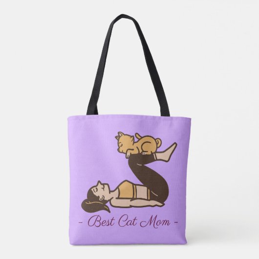 BESTE KAT MOEDER YOGA TOTE BAG (Achterkant)