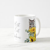 Beste Kat Moeder Zonnebloem Bloem Koffiemok (Voorkant rechts)