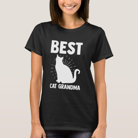 beste kat oma dieren t-shirt (Voorkant)