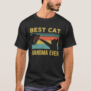 Beste kat oma ooit vintage katten gelukkige Moeder T-shirt