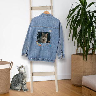 Beste kat ooit foto denim jas jacket