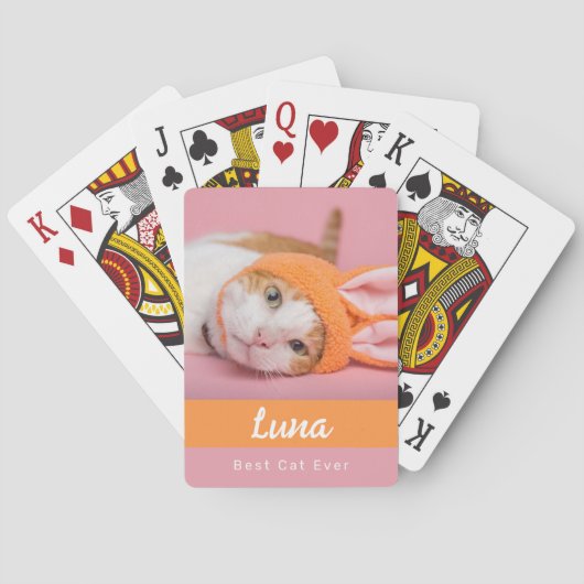Beste Kat Ooit Gepersonaliseerde Pokerkaarten (Achterkant)